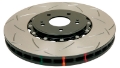Picture of DBA Nissan Skyline Various Front Slotted 5000 Series 2 Piece Rotor Assembled w- Black Hat