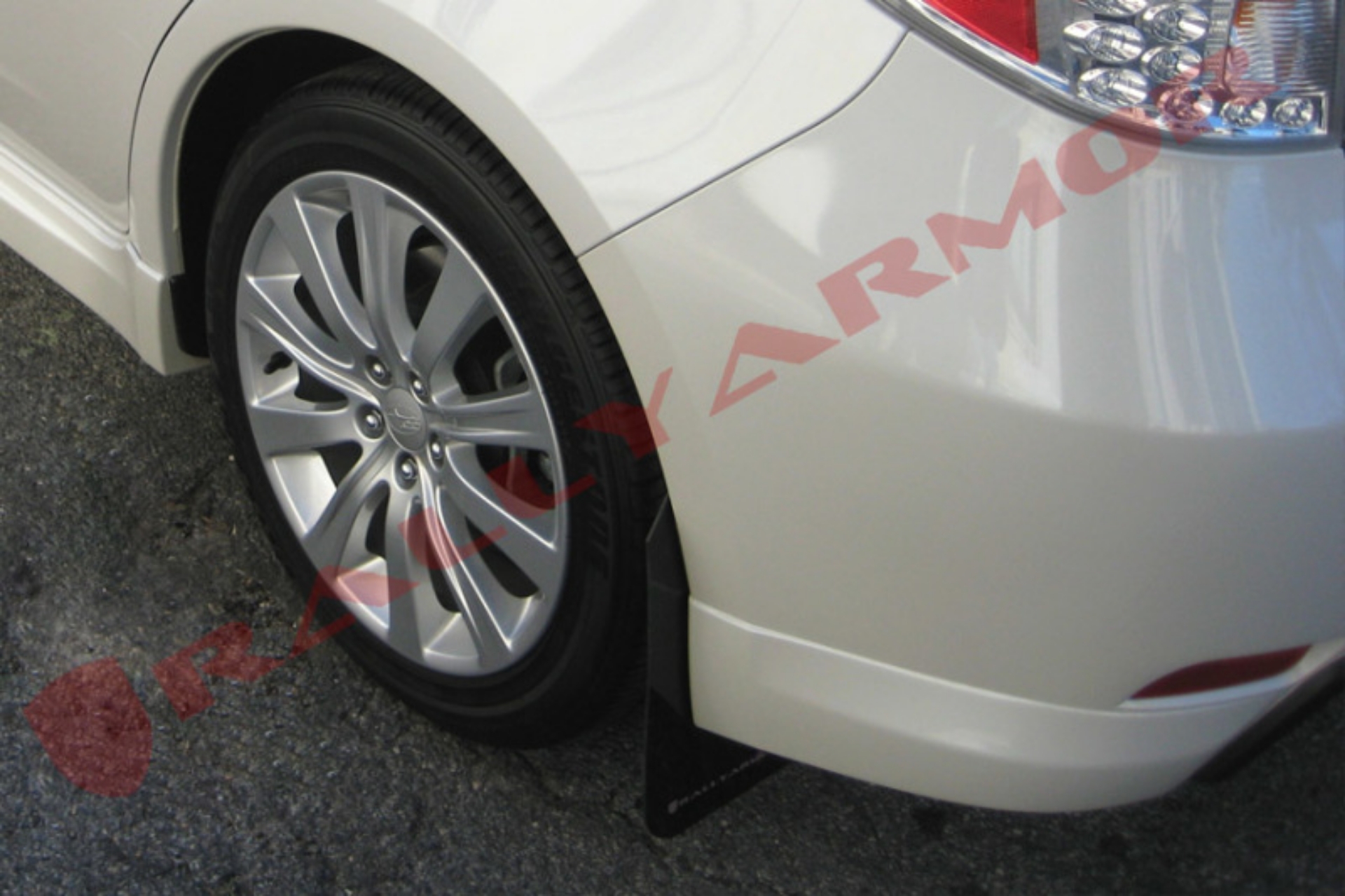 Picture of Rally Armor 08-10 Subaru WRX - 08-11 Impreza 2-5i Hatch-Sedan Black UR Mud Flap w-Grey Logo