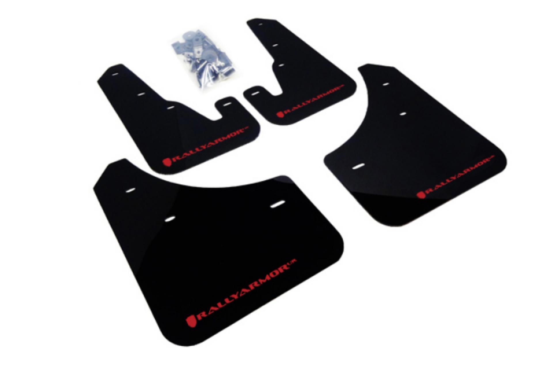 Picture of Rally Armor 04-09 Mazda3-Speed3 Black UR Mud Flap w- Red Logo