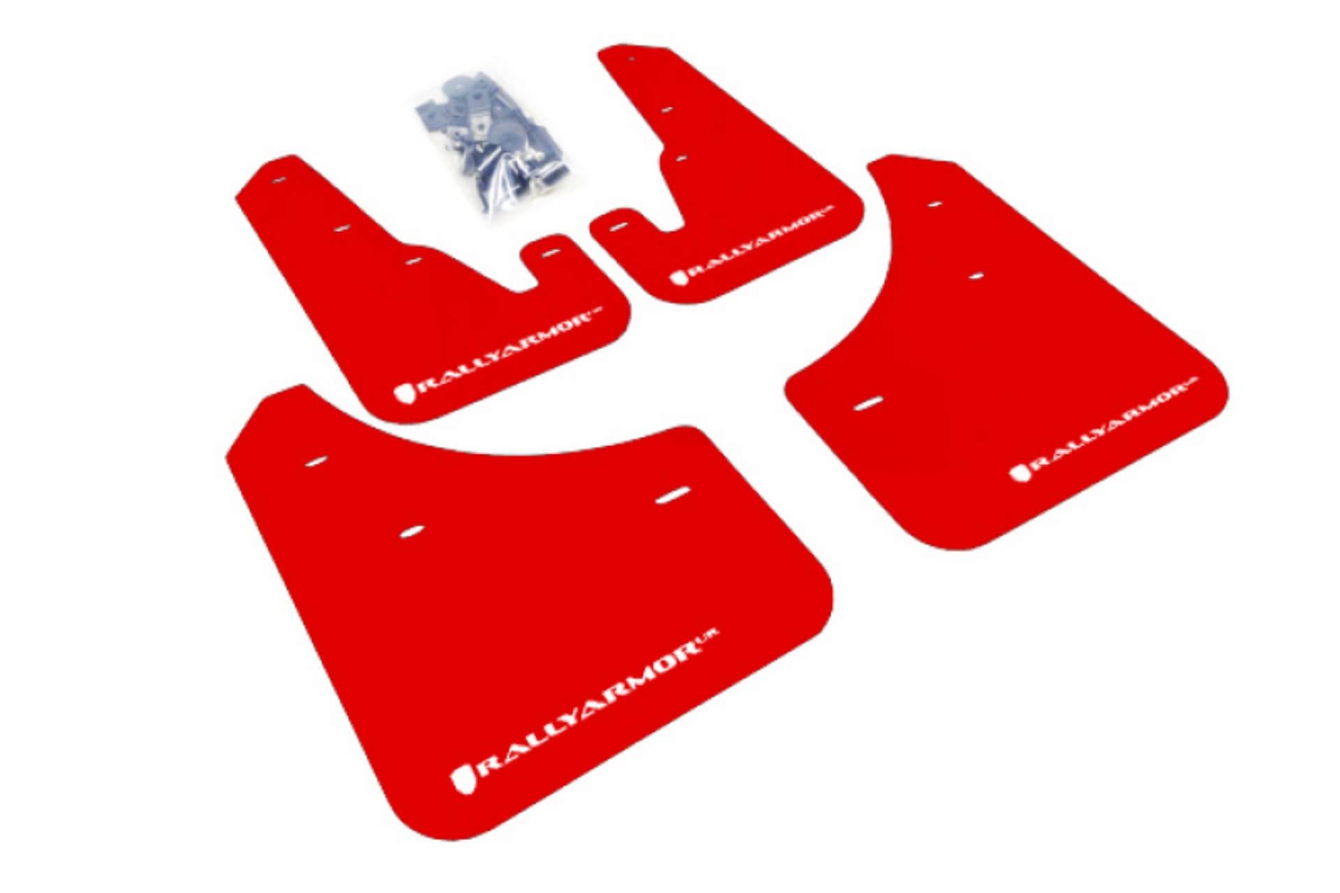 Picture of Rally Armor 04-09 Mazda3-Speed3 Red UR Mud Flap w- White Logo