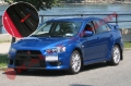 Picture of Rally Armor 08-17 Mitsubishi EVO X Black UR Mud Flap w- Grey Logo