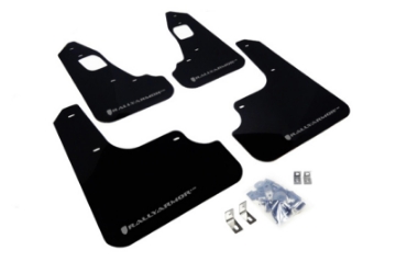 Picture of Rally Armor 08-17 Mitsubishi EVO X Black UR Mud Flap w- Silver Logo