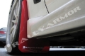 Picture of Rally Armor 08-17 Mitsubishi EVO X Red UR Mud Flap w- White Logo
