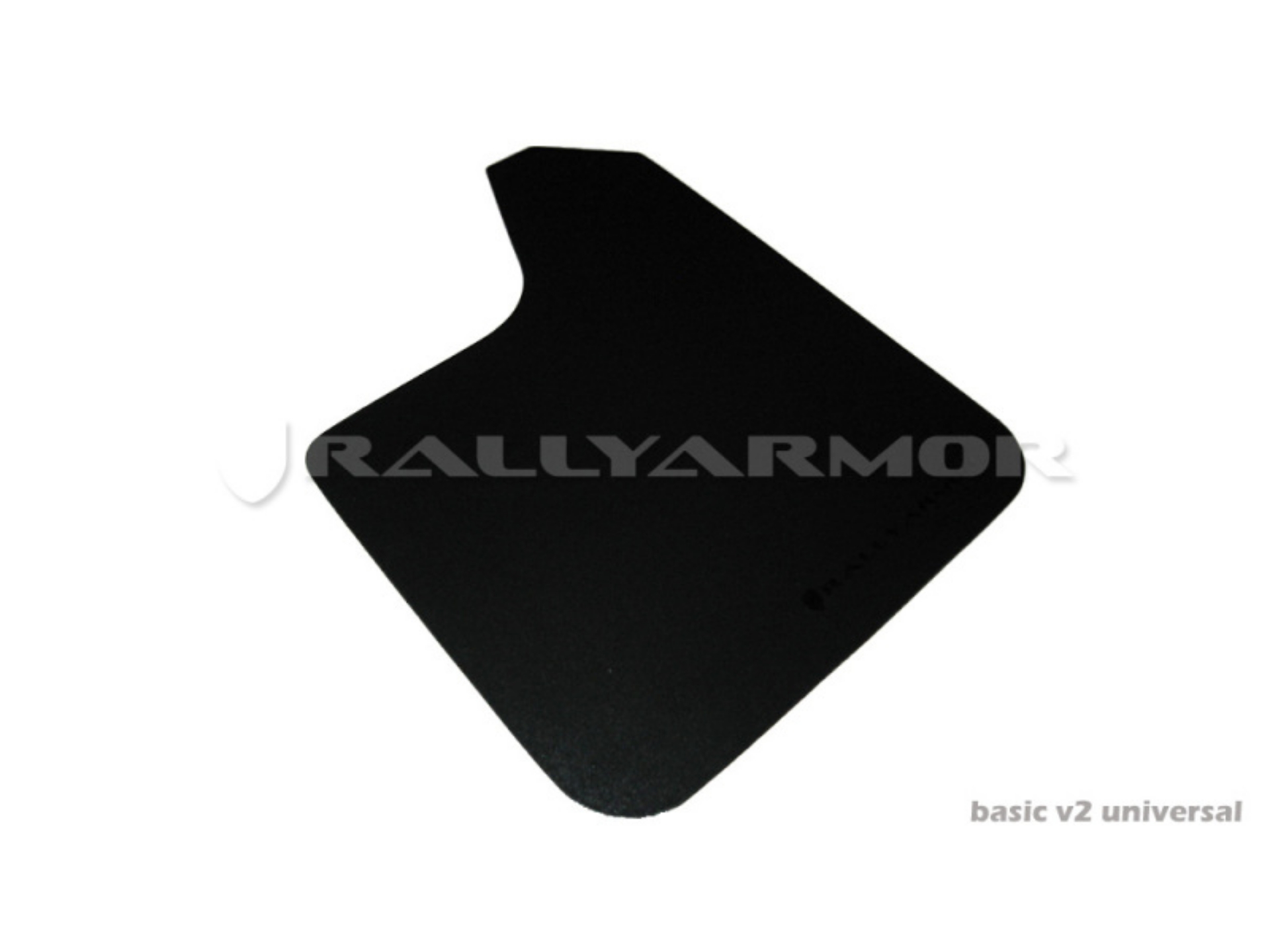 Picture of Rally Armor Universal Fit No Hardware Basic Black Mud Flap w- Black Logo