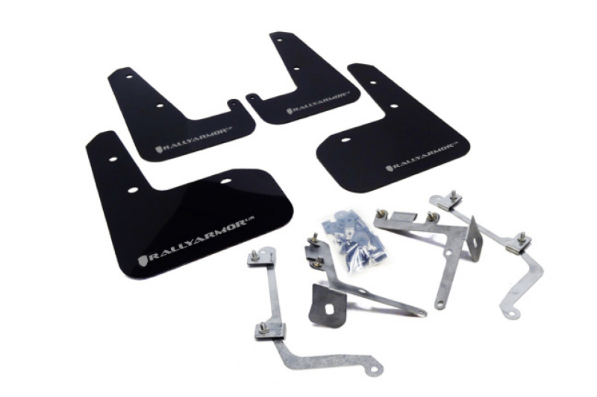 Picture of Rally Armor 11-14 Subaru WRX-STI Sedan Only Black UR Mud Flap w-Silver Logo