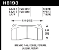 Picture of Hawk Dodge - Ferrari Front & Rear - Ferrari - Jaguar - Nissan Front DTC-30 Race Brake Pads