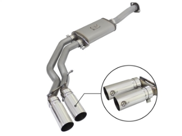 Picture of aFe Rebel Exhausts 3in SS Cat-Back 15-16 Ford F-150 EcoBoost V6 2-7-3-5L V8 5-0L w- Polished Tips