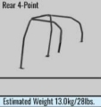 Picture of Cusco Safety 21 4-Passenger REAR 4-Point BLK Roll Cage Subaru WRX GDA 01-07 S-O-No Cancel