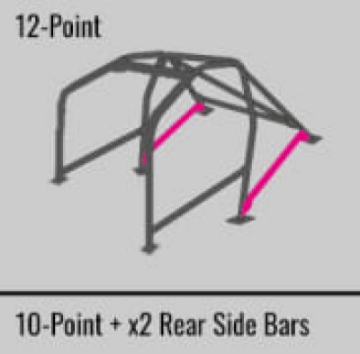Picture of Cusco SFTY21 2-Pssgr 12-Point BLK DASH-THROUGH Roll Cage Subaru GDA-GDB 01-07 S-O-No Cancel