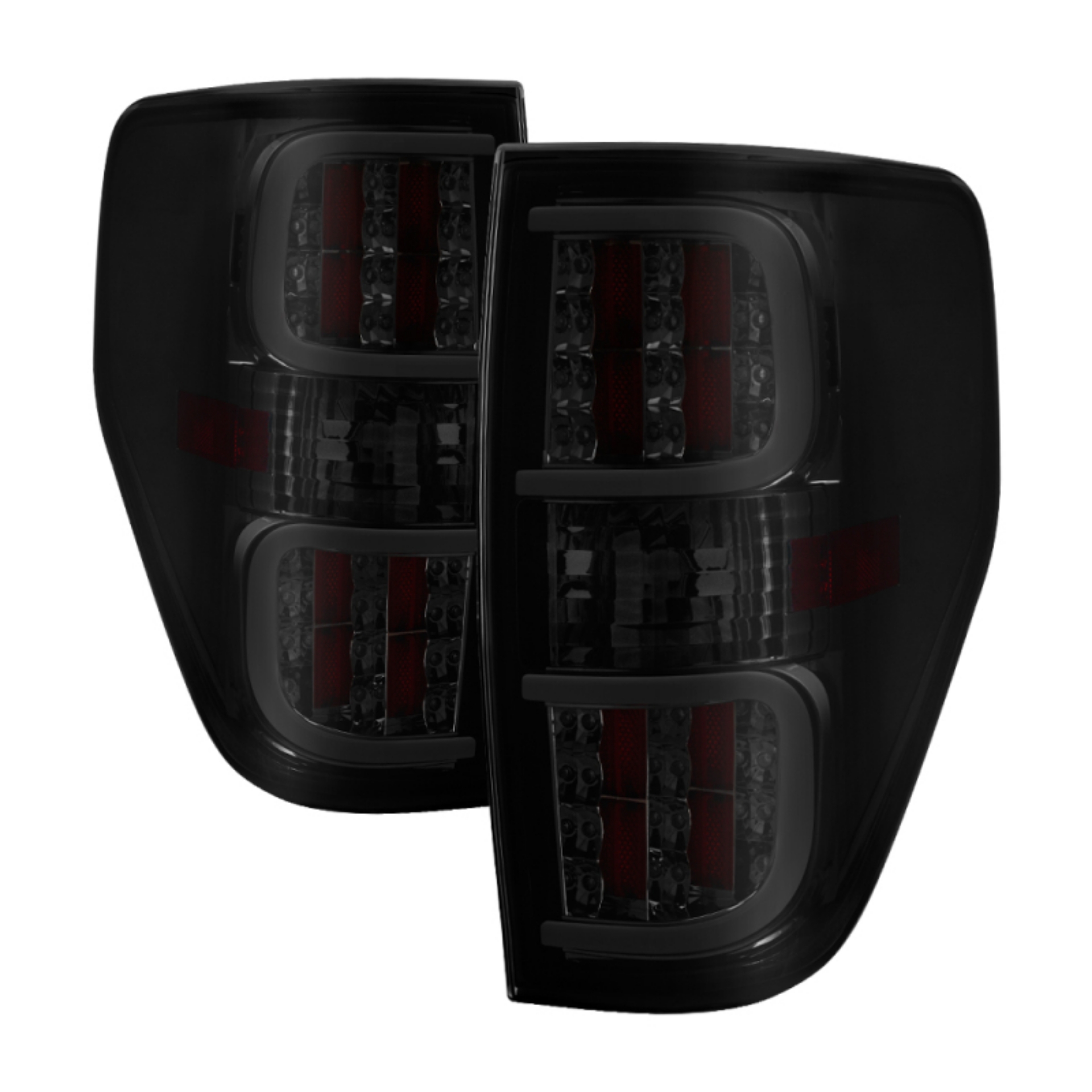 Picture of xTune Ford F150 09-14 LED Tail Lights - Black ALT-ON-FF15009-LBLED-SM