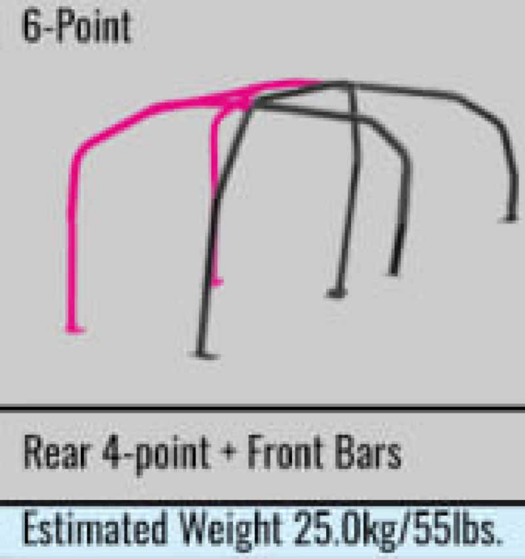 Picture of Cusco SFTY21 4-5-Pssgr 6-PT BLK DASH-THROUGH Roll Cage Subaru STi GVB 11-14 S-O-No Cancel