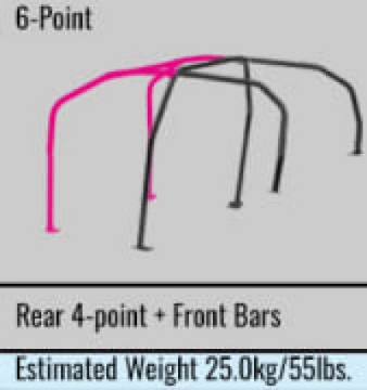 Picture of Cusco SFTY21 4-5-Pssgr 6-PT BLK DASH-THROUGH Roll Cage Subaru STi GVB 11-14 S-O-No Cancel