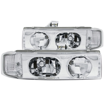 Picture of ANZO 1995-2005 Chevrolet Astro Van Crystal Headlights Chrome 1pc