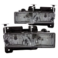 Picture of ANZO 1988-1998 Chevrolet C1500 Crystal Headlights w- Smoke Lens