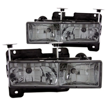 Picture of ANZO 1988-1998 Chevrolet C1500 Crystal Headlights w- Smoke Lens