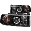 Picture of ANZO 1994-2001 Dodge Ram Projector Headlights w- Halo Black