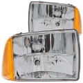 Picture of ANZO 1995-1997 Chevrolet Blazer Crystal Headlights Chrome 1pc