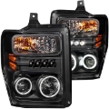 Picture of ANZO 2008-2010 Ford F-250 Projector Headlights w- Halo Black CCFL