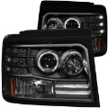 Picture of ANZO 1992-1996 Ford F-150 Projector Headlights w- Halo Black w- Side Markers and Parking Lights