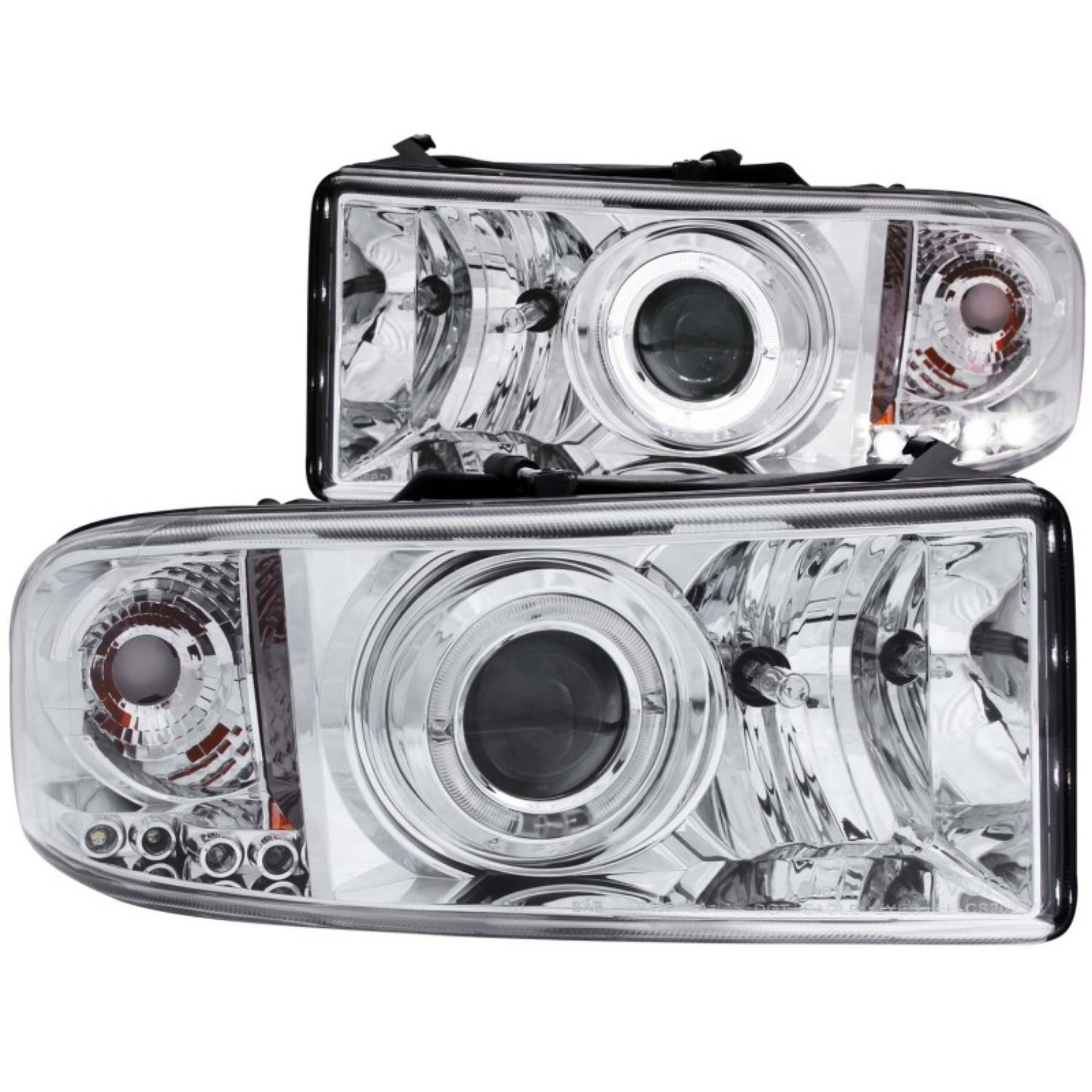 Picture of ANZO 1994-2001 Dodge Ram Projector Headlights w- Halo Chrome
