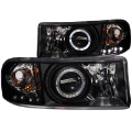 Picture of ANZO 1994-2001 Dodge Ram Projector Headlights w- Halo Black