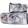 Picture of ANZO 1994-2001 Dodge Ram Crystal Headlights Chrome w- LED