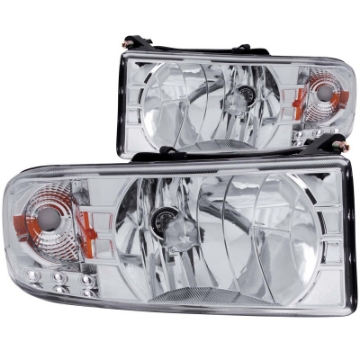 Picture of ANZO 1994-2001 Dodge Ram Crystal Headlights Chrome w- LED