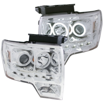 Picture of ANZO 2009-2014 Ford F-150 Projector Headlights w- Halo Chrome CCFL G2