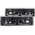 Picture of ANZO 1988-1998 Chevrolet C1500 Crystal Headlights Black w- Low - Brow