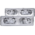 Picture of ANZO 1988-1998 Chevrolet C1500 Crystal Headlights Chrome w- Low - Brow