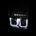 Picture of ANZO 2008-2010 Ford F-250 Projector Headlights w- U-Bar Black