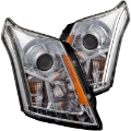 Picture of ANZO 2010-2015 Cadillac SRX Projector Headlights w- Plank Style Design Chrome