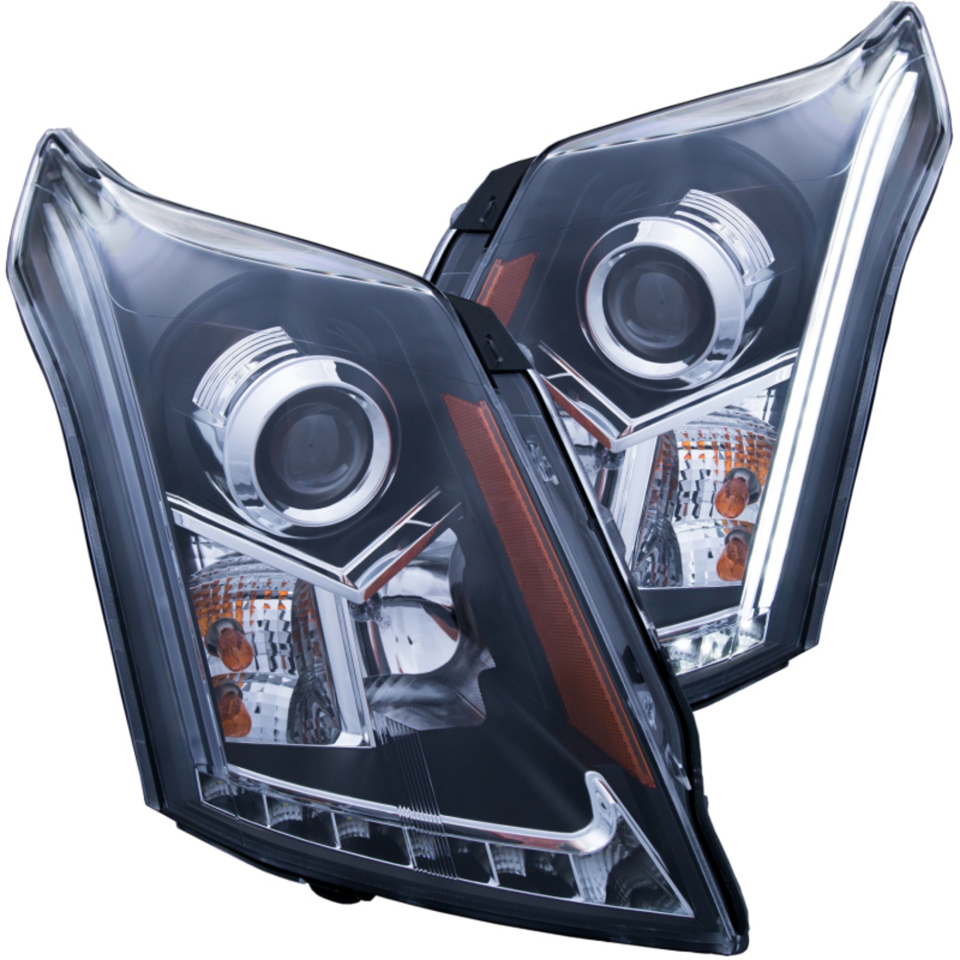 Picture of ANZO 2010-2015 Cadillac SRX Projector Headlights w- Plank Style Design Black