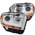 Picture of ANZO 2014-2015 Toyota Tundra Projector Headlights w- U-Bar Chrome w- DRL