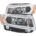 Picture of ANZO 2014-2015 Jeep Grand Cherokee Projector Headlights w- Plank Style Design Chrome