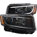 Picture of ANZO 2014-2015 Jeep Grand Cherokee Projector Headlights w- Plank Style Design Black