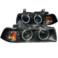 Picture of ANZO 1992-1998 BMW 3 Series E36 Projector Headlights w- Halo Black CCFL G2