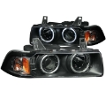 Picture of ANZO 1992-1998 BMW 3 Series E36 Projector Headlights w- Halo Black CCFL G2