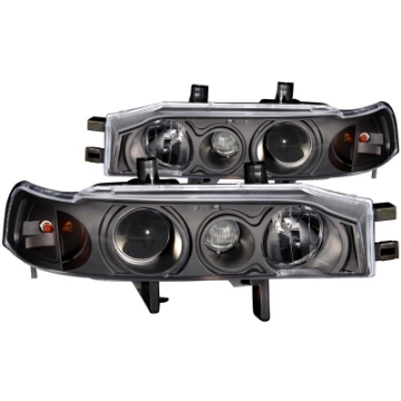 Picture of ANZO 1990-1993 Honda Accord Projector Headlights w- Halo Black 1pc