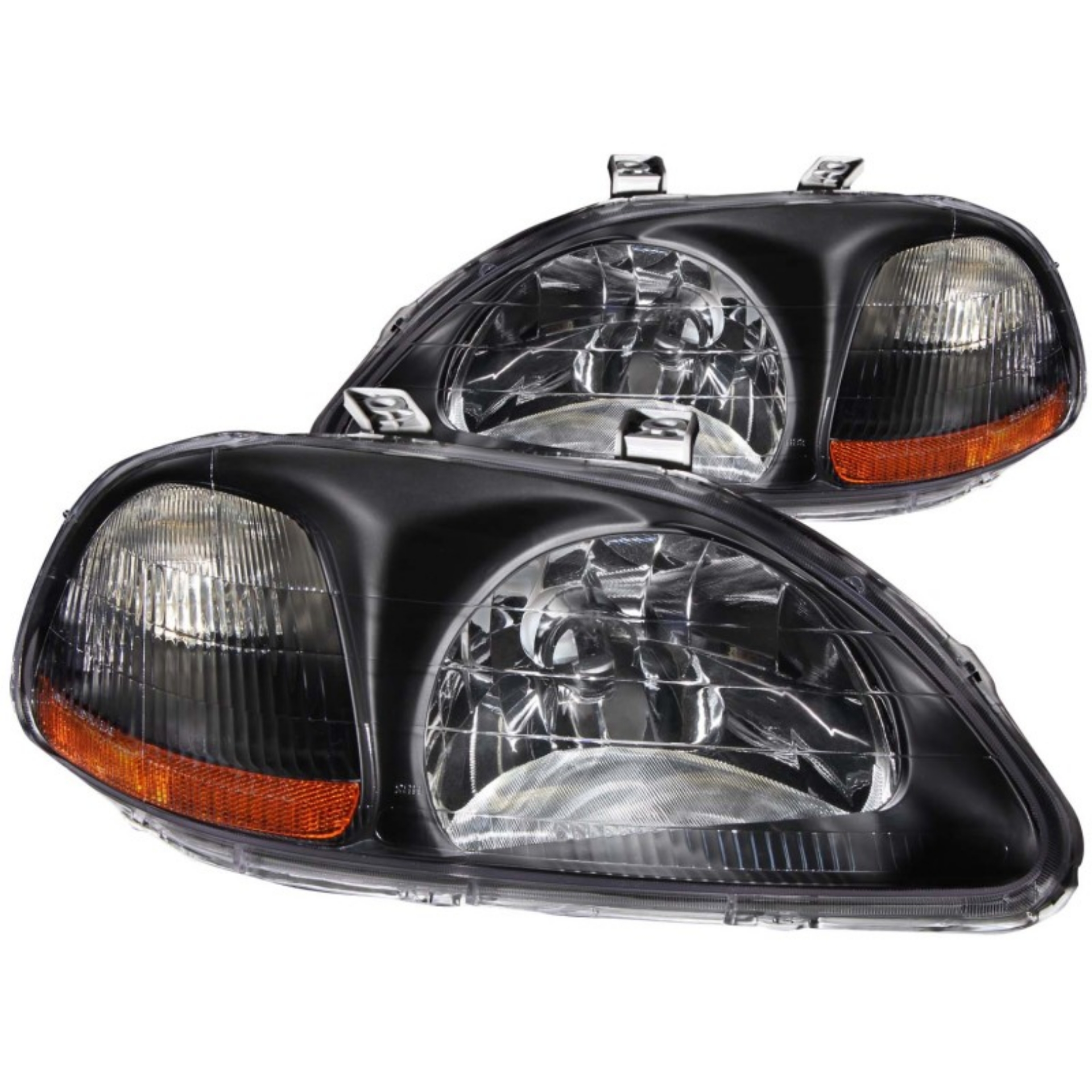 Picture of ANZO 1996-1998 Honda Civic Crystal Headlights Black