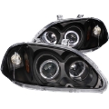 Picture of ANZO 1996-1998 Honda Civic Projector Headlights w- Halo Black