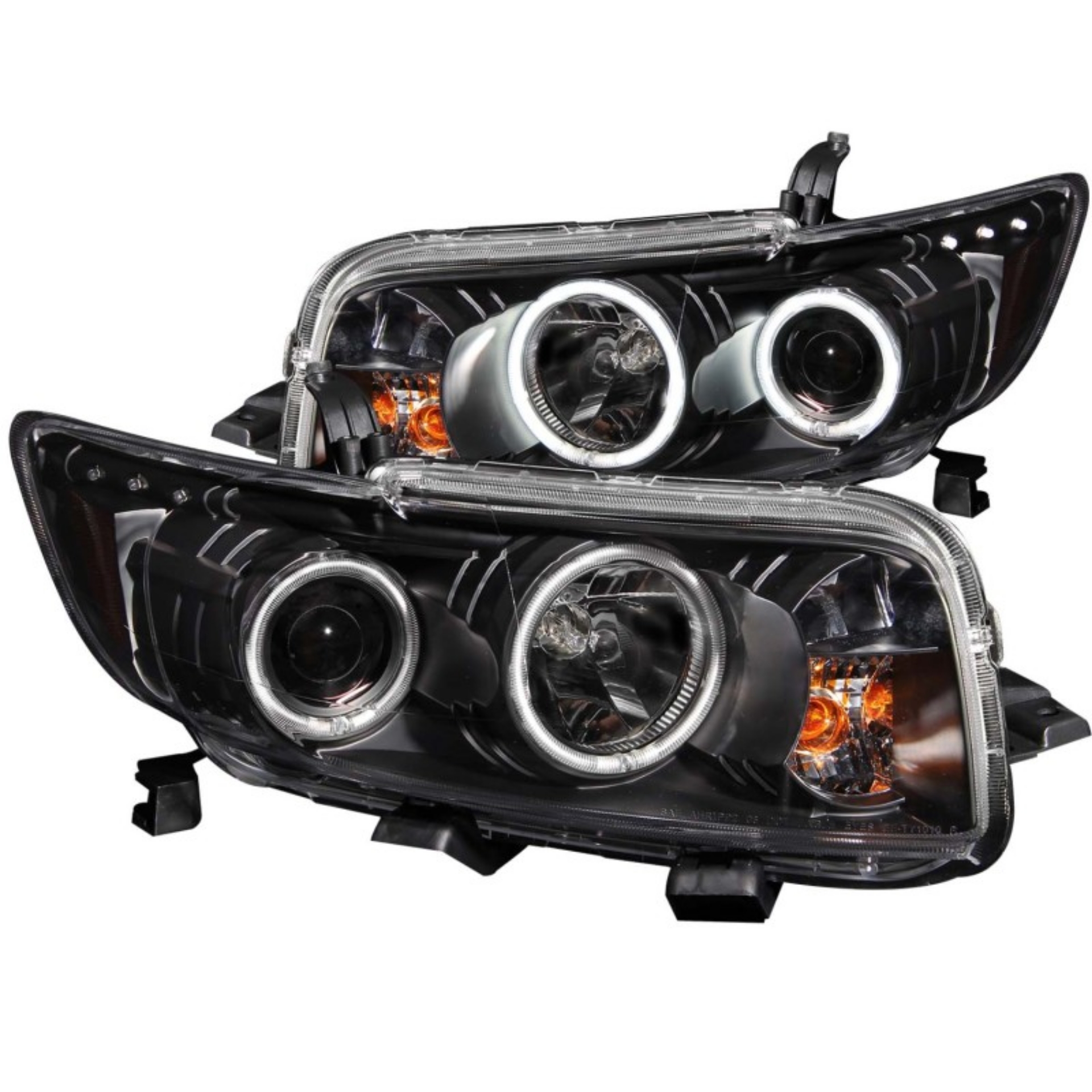 Picture of ANZO 2008-2010 Scion Xb Projector Headlights w- Halo Black