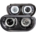 Picture of ANZO 2008-2014 Dodge Challenger Projector Headlights w- Halo Black CCFL