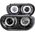 Picture of ANZO 2008-2014 Dodge Challenger Projector Headlights w- Halo Black CCFL