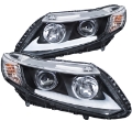 Picture of ANZO 2012-2015 Honda Civic Projector Headlights w- U-Bar Chrome