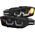 Picture of ANZO 2012-2015 BMW 3 Series Projector Headlights w- U-Bar Black