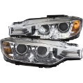 Picture of ANZO 2012-2015 BMW 3 Series Projector Headlights w- U-Bar Chrome
