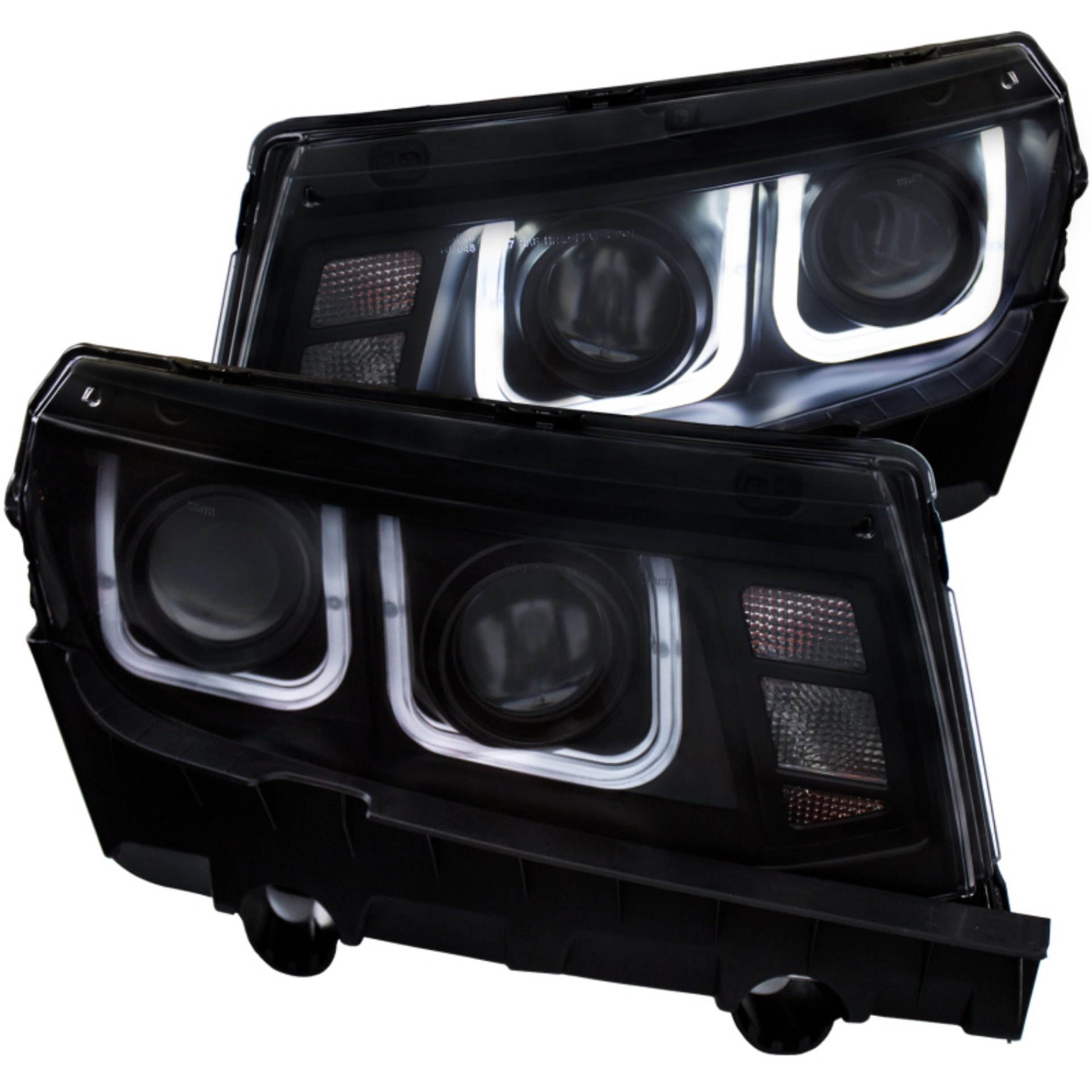 Picture of ANZO 2014-2015 Chevrolet Camaro Projector Headlights w- U-Bar Black