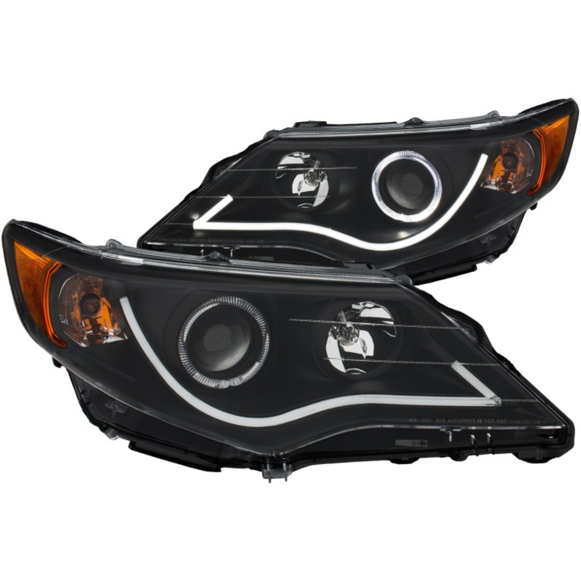 Picture of ANZO 2012-2013 Toyota Camry Projector Headlights w- Halo Black