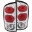 Picture of ANZO 2002-2005 Dodge Ram 1500 Taillights Chrome